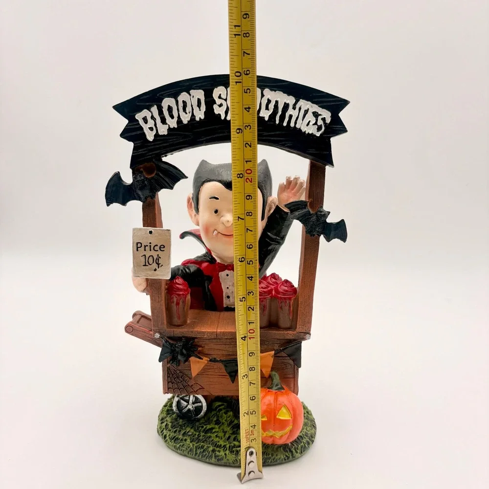 Halloween Vampire Blood Smoothies Stand Figurine Dracula Decor Fangs